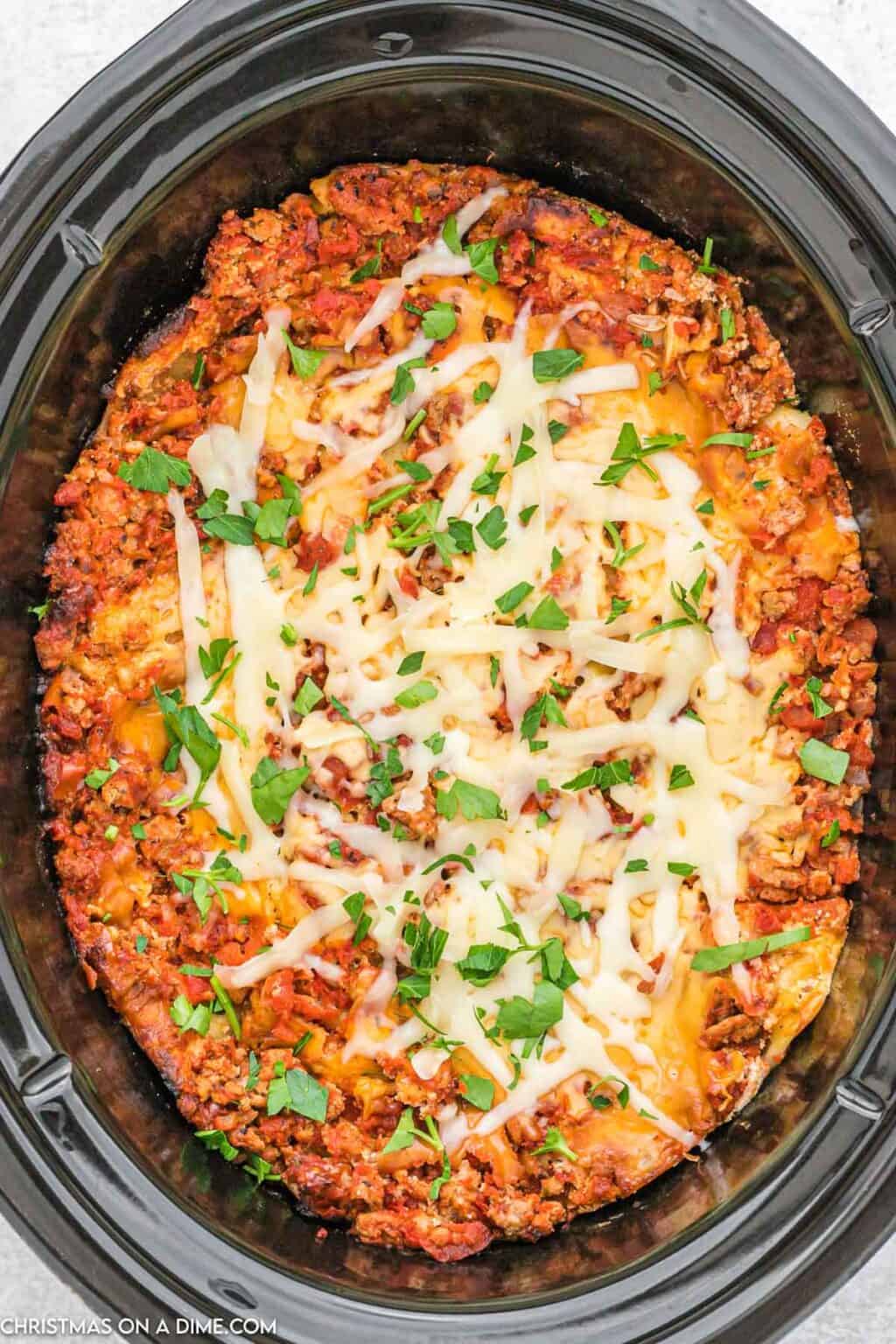 Crockpot Ground Turkey Lasagna